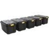 Strata Storage Boxes With Wheels 145L - Pack Of 5 -Storage Equipment Store AIG4091101