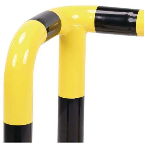 Corner Traffic Hoop Barriers - Black & Yellow - Steel - Manutan UK 8 Corner Traffic Hoop Barriers - Black & Yellow - Steel - Manutan UK - Image 6
