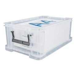 10 Litre Clear Plastic Storage Boxes - Clip Lock Lids - Manutan UK