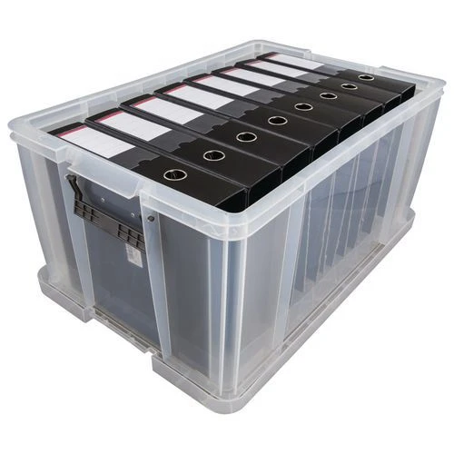70 Litre Clear Plastic Storage Boxes - Clip Lock Lids - Manutan UK 3 70 Litre Clear Plastic Storage Boxes - Clip Lock Lids - Manutan UK