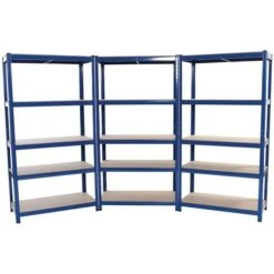 3 Bay Offer - Budget Shelving Blue - 1720h 900w With 5 Shelves -Storage Equipment Store AIG4497410