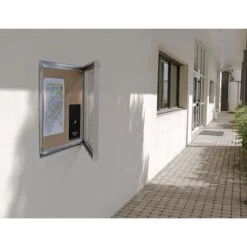 Stylish Indoor Enclosed Bulletin Board - Cork Board - Safety-glass Door 12 Stylish Indoor Enclosed Bulletin Board - Cork Board - Safety-glass Door -Storage Equipment Store AIG449779