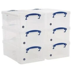 Clip Lock Box - 12 L - Clear - Really Useful -Storage Equipment Store AIG4855233