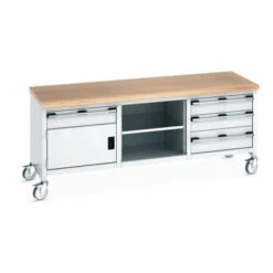 Bott Cubio Mobile Workbench With MPX Worktop HxWxD 840x2000x750mm -Storage Equipment Store AIG5195667