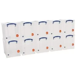 19 L Clear Really Useful Box Pack Of 10 -Storage Equipment Store AIG5392928