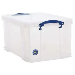 48L Really Useful Storage Boxes With Lids - Transparent Plastic -Storage Equipment Store AIG5392933