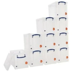 19 L Clear Really Useful Box Pack Of 10