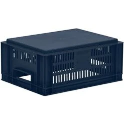 Euro Stacking Container - Ventilated Sides & Solid Base - Manutan UK -Storage Equipment Store AIG5503333