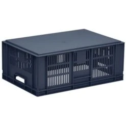 Euro Stacking Container - Ventilated Sides & Solid Base - Manutan UK -Storage Equipment Store AIG5503338
