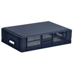 Euro Stacking Container - Ventilated Sides & Solid Base - Manutan UK -Storage Equipment Store AIG5503340