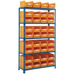 Rapid 2 Shelving Bay (1600h X 915w) With 36 Picking Bins -Storage Equipment Store AIG5539305