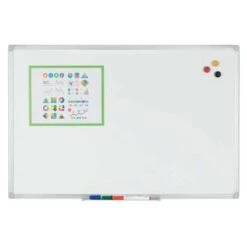 Magnetic Wall Whiteboard - Erasable Lacquered Surface - Manutan UK -Storage Equipment Store AIG5625513
