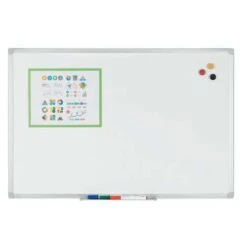 Magnetic Wall Whiteboard - Erasable Lacquered Surface - Manutan UK -Storage Equipment Store AIG5625703