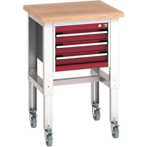 Bott Cubio Mobile Workbench With MPX Worktop HxWxD 840-1140x750x750mm 10 Bott Cubio Mobile Workbench With MPX Worktop HxWxD 840-1140x750x750mm - Image 8