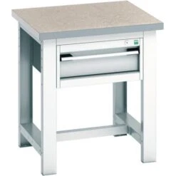 Bott Cubio Heavy Duty Industrial Workstand With Lino Worktop HxWxD 840x750x750mm -Storage Equipment Store AIG5841234