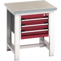 Bott Cubio Heavy Duty Industrial Workstand With Lino Worktop HxWxD 840x750x750mm -Storage Equipment Store AIG5841236