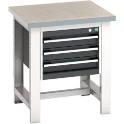 Bott Cubio Heavy Duty Industrial Workstand With Lino Worktop HxWxD 840x750x750mm -Storage Equipment Store AIG5841237