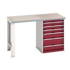 Bott Cubio Heavy Duty Workbench With Lino Worktop HxWxD 940x1500x750mm -Storage Equipment Store AIG5841275