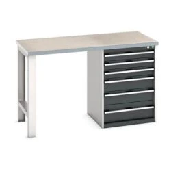 Bott Cubio Heavy Duty Workbench With Lino Worktop HxWxD 940x1500x750mm -Storage Equipment Store AIG5841277