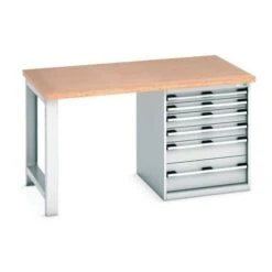 Bott Cubio Heavy Duty Workbench With MPX Worktop & Drawers HxWxD 840x1500x900mm -Storage Equipment Store AIG5841293