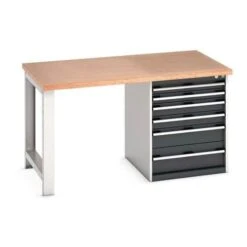 Bott Cubio Heavy Duty Workbench With MPX Worktop & Drawers HxWxD 840x1500x900mm -Storage Equipment Store AIG5841295