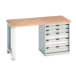 Bott Cubio Workbench With 5 Drawers & MPX Worktop -Storage Equipment Store AIG5841328