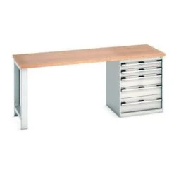 Bott Cubio Workbench With 5 Drawers & MPX Worktop -Storage Equipment Store AIG5841329