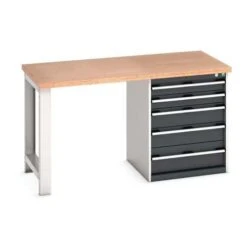 Bott Cubio Workbench With 5 Drawers & MPX Worktop -Storage Equipment Store AIG5841330
