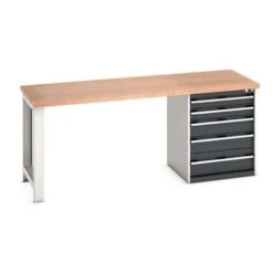 Bott Cubio Workbench With 5 Drawers & MPX Worktop -Storage Equipment Store AIG5841331