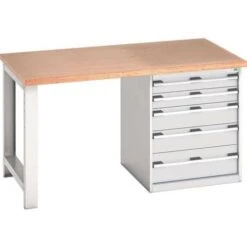 Bott Cubio Heavy Duty Workbench With MPX Worktop & Drawers HxWxD 840x1500x900mm -Storage Equipment Store AIG5931657