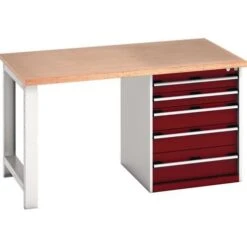 Bott Cubio Heavy Duty Workbench With MPX Worktop & Drawers HxWxD 840x1500x900mm -Storage Equipment Store AIG5931659