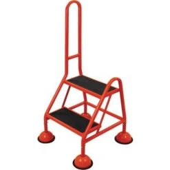 Mobile Warehouse Step Ladders With Handle And Anti-Slip Steps -Storage Equipment Store AIG5972037