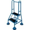 Mobile Warehouse Step Ladders With Guardrail And Ribbed Rubber Steps -Storage Equipment Store AIG5972050