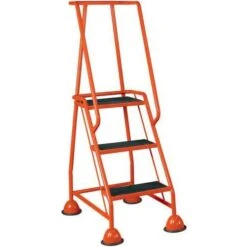 Mobile Warehouse Step Ladders With Ribbed Rubber Steps And Domed Feet -Storage Equipment Store AIG5972055