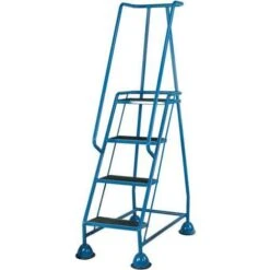 Mobile Warehouse Step Ladders With Ribbed Rubber Steps And Domed Feet -Storage Equipment Store AIG5972056