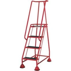 Mobile Warehouse Step Ladders With Ribbed Rubber Steps And Domed Feet -Storage Equipment Store AIG5972057