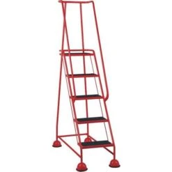 Mobile Warehouse Step Ladders With Ribbed Rubber Steps And Domed Feet -Storage Equipment Store AIG5972060