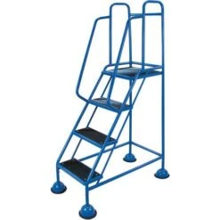 Mobile Step Ladders. Domed Feet And Big Rubber Steps. Classic Plus -Storage Equipment Store AIG5972077