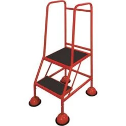 Mobile Anti-Slip Step Ladders With Domed Feet - Large Classic Plus -Storage Equipment Store AIG5972084