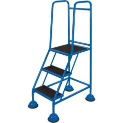 Mobile Anti-Slip Step Ladders With Domed Feet - Large Classic Plus -Storage Equipment Store AIG5972086