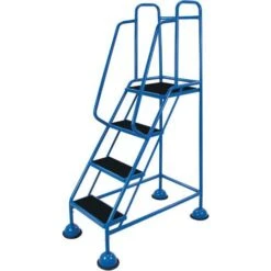 Mobile Anti-Slip Step Ladders With Domed Feet - Large Classic Plus -Storage Equipment Store AIG5972089