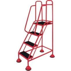 Mobile Anti-Slip Step Ladders With Domed Feet - Large Classic Plus -Storage Equipment Store AIG5972090