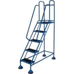 Mobile Anti-Slip Step Ladders With Domed Feet - Large Classic Plus -Storage Equipment Store AIG5972092