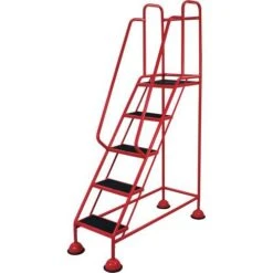 Mobile Anti-Slip Step Ladders With Domed Feet - Large Classic Plus -Storage Equipment Store AIG5972093