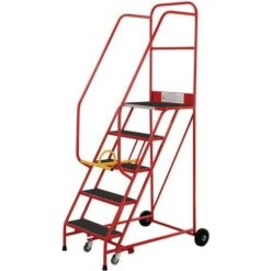 Warehouse Step Ladders With Anti-Slip Steel Steps -Storage Equipment Store AIG5972102