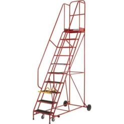 Warehouse Step Ladders With Anti-Slip Steel Steps -Storage Equipment Store AIG5972106