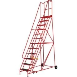 Warehouse Step Ladders With Anti-Slip Steel Steps -Storage Equipment Store AIG5972108