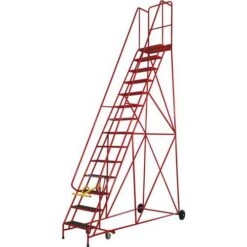 Warehouse Step Ladders With Anti-Slip Steel Steps -Storage Equipment Store AIG5972109