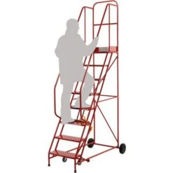 Step Ladders - Industrial & Mobile - Punched Metal Steps - Set Heights -Storage Equipment Store AIG5972112