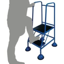 Mobile Step Ladders. Domed Feet And Big Rubber Steps. Classic Plus -Storage Equipment Store AIG5972145